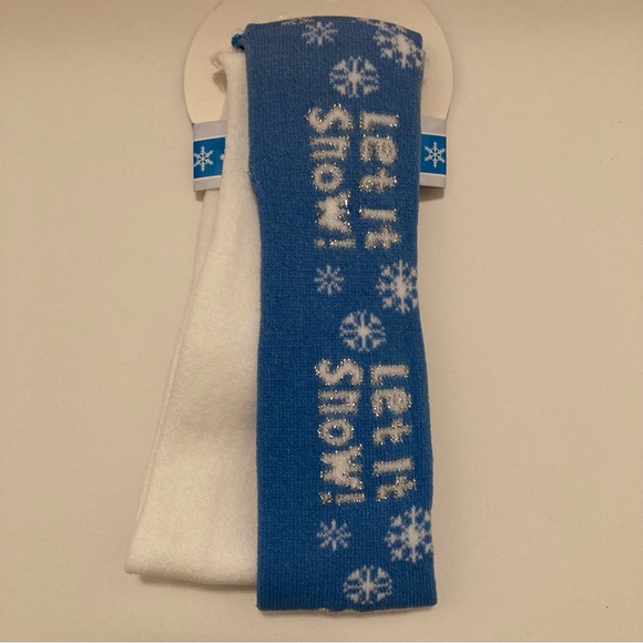 NEW Y2K 2pc Stretchy Winter Headbands Let It Snow Retro Hair Accessories - Picture 5 of 12